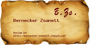 Bernecker Zsanett névjegykártya